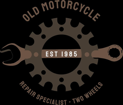Old Motorcycle Sticker 10x10 cmRenkli Sticker