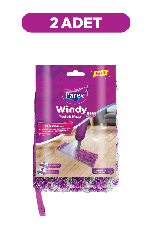 Windy Duo Zigzag Yedek Mop (Sapsız) İkili Paket