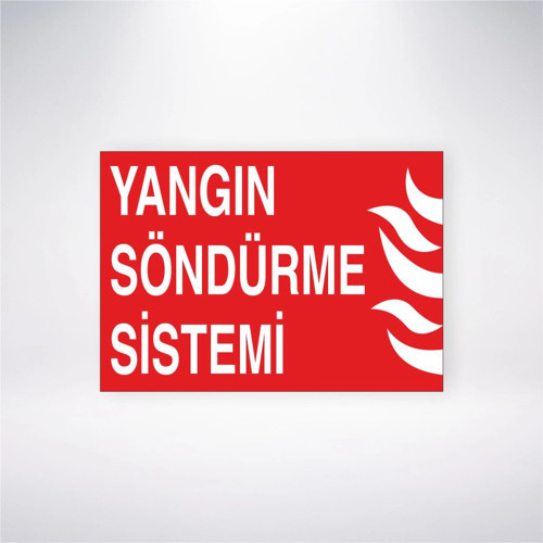 Yangın Söndürme Sistemi Sticker 20X28 Cm