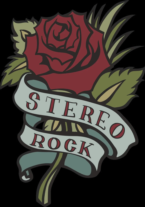 Gül Stretero Rock Sticker 10x10 cmRenkli Sticker