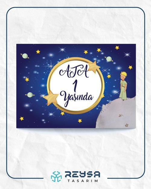 Küçük Prens Temalı Doğum Günü Afişi 70X100 cm