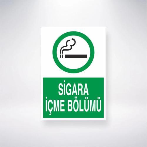 Sigara İçme Bölümü Sticker 20X28 Cm