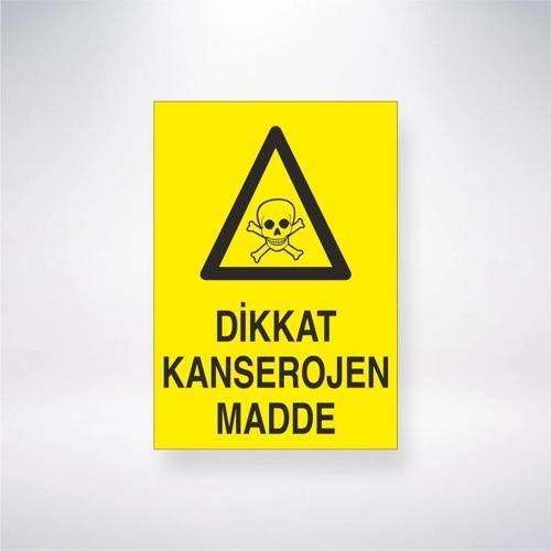 Dikkat Kanserojen Madde Sticker 20X28 Cm