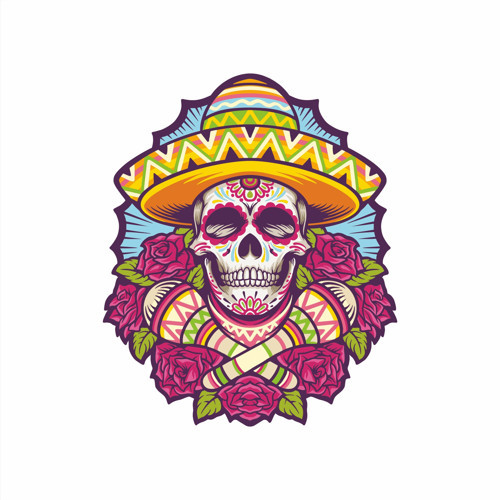 Kurukafa Sticker 4 10x10 cmRenkli Sticker