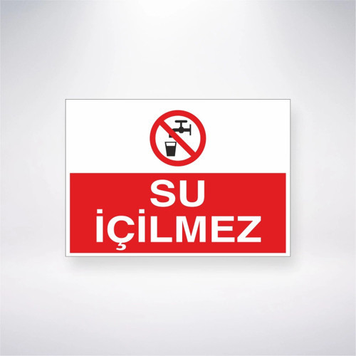 Su İçilmez Sticker 20X28 Cm