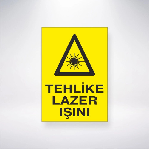 Tehlike Lazer Işını Sticker 20X28 Cm