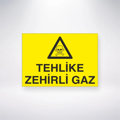 Tehlike Zehirli Gaz Sticker 20X28 Cm