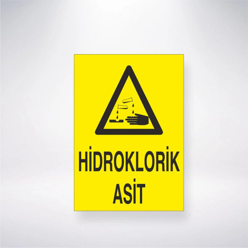 Hidroklorik Asit Sticker 20X28 Cm