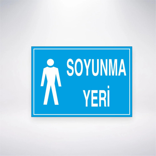 Erkek Soyunma Yeri Sticker 20X28 Cm