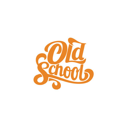 Old School Sticker 17x17 Cm Turuncu