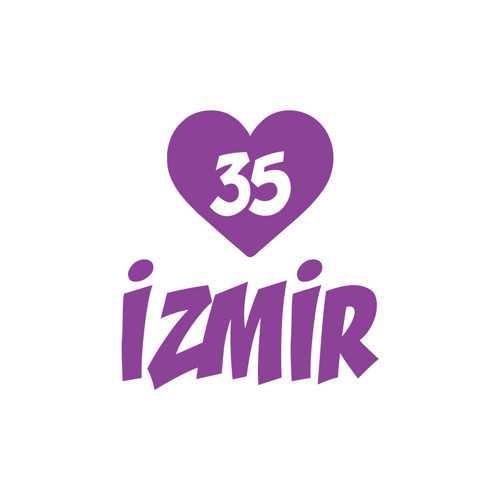 Kalpli 35 İzmir Araba Sticker 17x17 Cm Mor