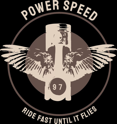 Power Speed Sticker 10x10 cmRenkli Sticker