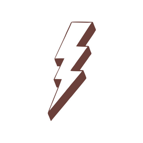 Elektirk Enerji Sticker 17x17 Cm Kahverengi