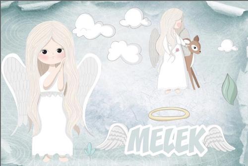 Melek Temalı Doğum Günü Afişi 100X150 cm