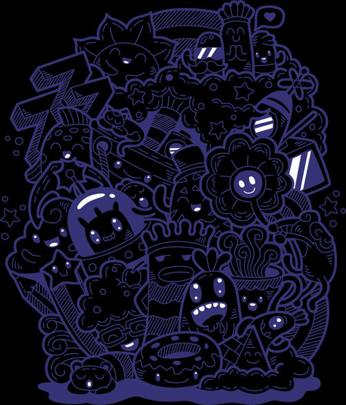 Desenler Sticker 10x10 cmRenkli Sticker