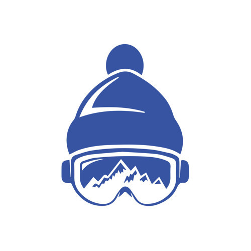 Ski Gözlük Sticker 17x17 Cm Mavi