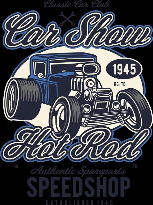Car Show Sticker 10x10 cmRenkli Sticker