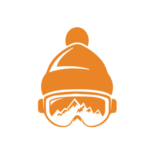 Ski Gözlük Sticker 17x17 Cm Turuncu