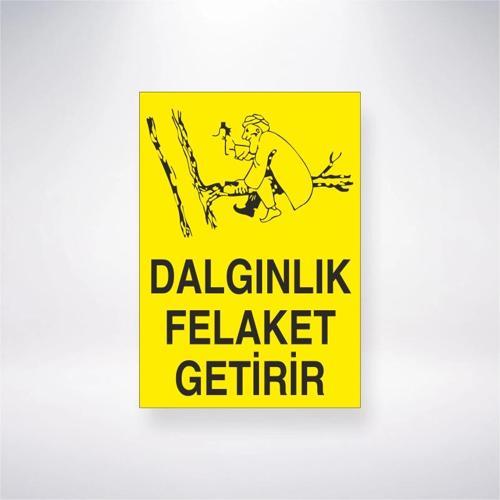 Dağınıklık Felaket Getirir Sticker 20X28 Cm
