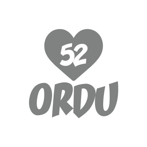 Kalpli 52 Ordu Araba Sticker 17x17 Cm Gri