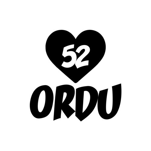 Kalpli 52 Ordu Araba Sticker 17x17 Cm Siyah