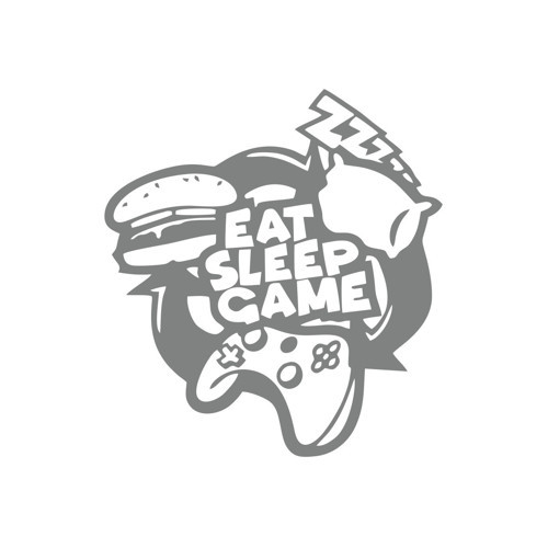Eat Sleep Game Sticker 17x17 Cm Gri