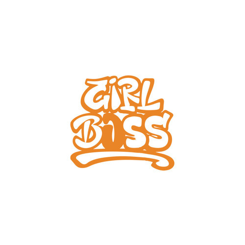 Girl Boss Sticker 17x17 Cm Turuncu