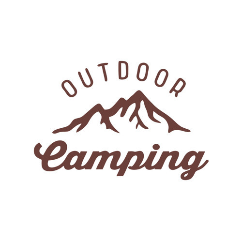 Outdoor Camping Sticker 17x17 Cm Kahverengi