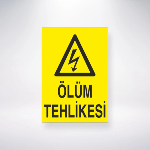 Ölüm Tehlikesi Sticker 20X28 Cm