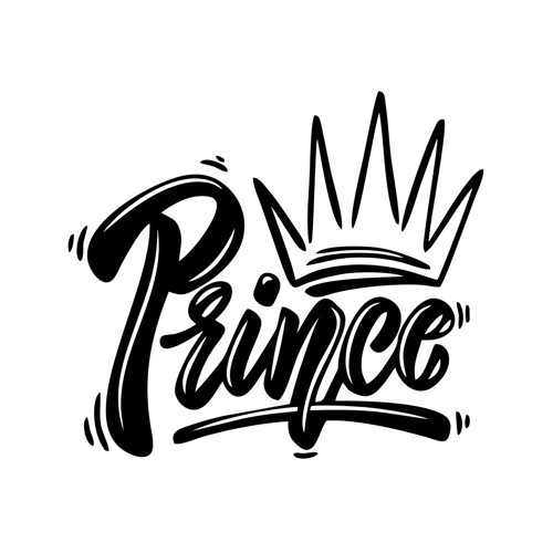 Prince Sticker 17x17 Cm Siyah