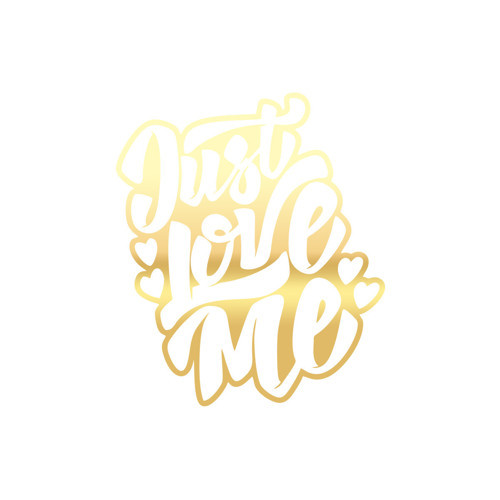 Just Love Me Sticker 17x17 Cm Gold