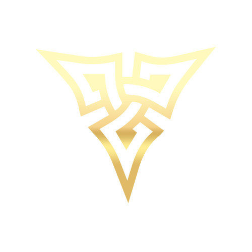 Nordik Güç Sembolü Sticker 17x17 Cm Gold