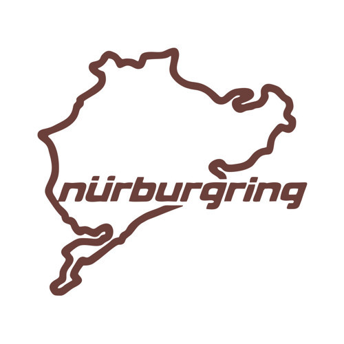 Nürburgring Araba Sticker 17x17 Cm Kahverengi
