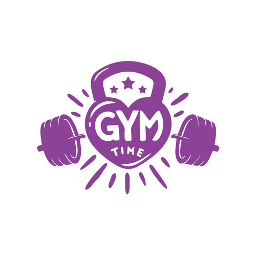 GYM Times Sticker 17x17 Cm Mor
