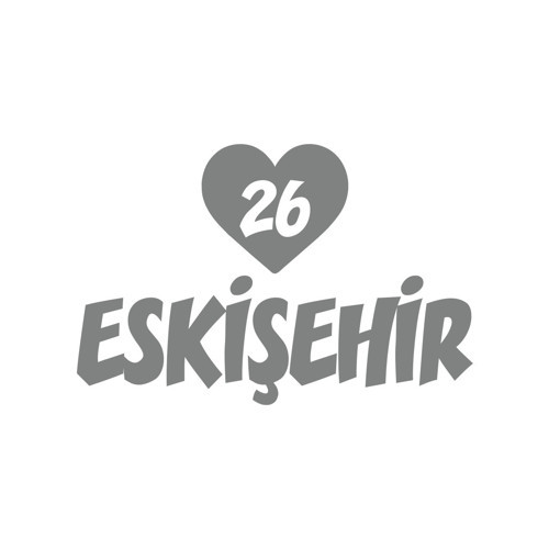 Kalpli 26 Eskişehir Araba Sticker 17x17 Cm Gri