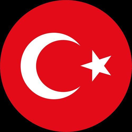 Türkiye Bayrağı Sticker 10x10 cmRenkli Sticker