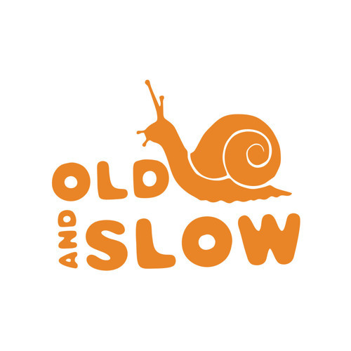 Old and Slow Salyangoz Araba Sticker 17x17 Cm Turuncu