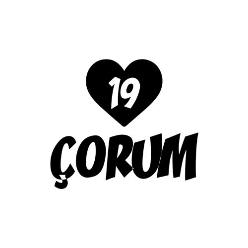 Kalpli 19 Çorum Araba Sticker 17x17 Cm Siyah