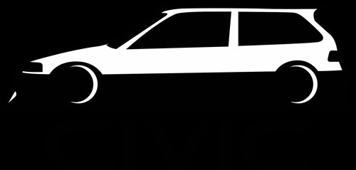 Civic Sticker 10x10 cmRenkli Sticker