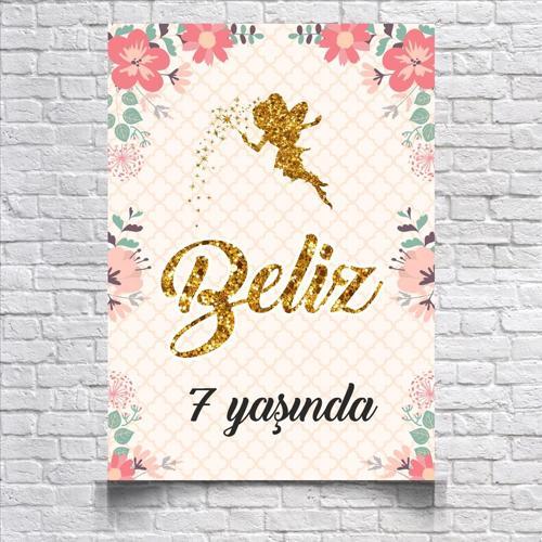 Peri Temalı Doğum Günü Afişi 50X70 cm