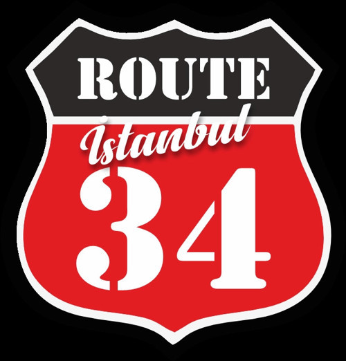 34 İstanbul Sticker 10x10 cmRenkli Sticker