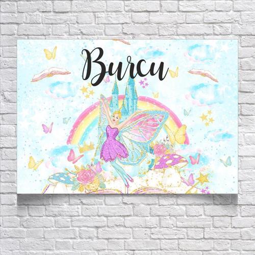 Peri Temalı Doğum Günü Afişi 50X70 cm