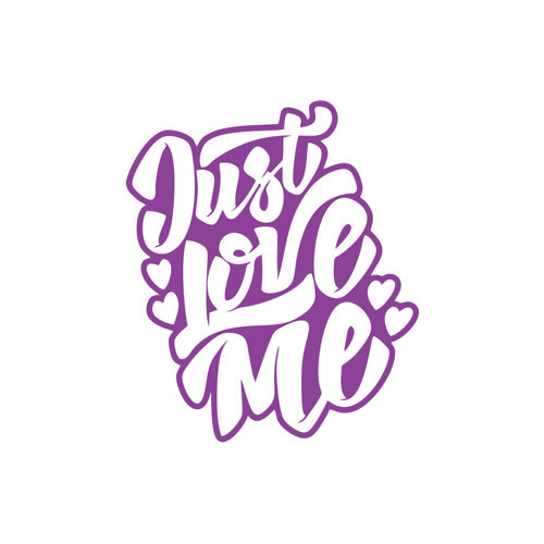 Just Love Me Sticker 17x17 Cm Mor