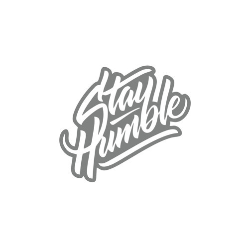 Stay Humble Sticker 17x17 Cm Gri
