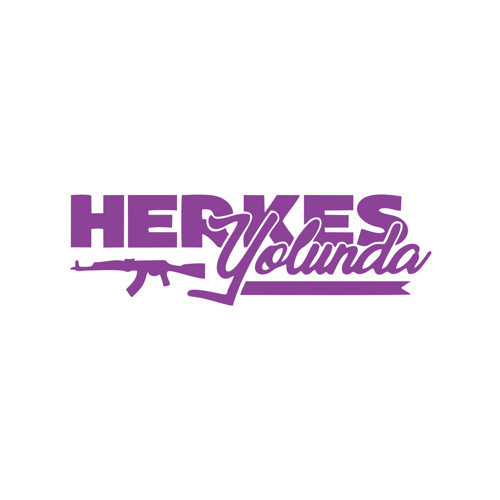 Herkes Yolunda AK-47 Araba Sticker 17x17 Cm Mor