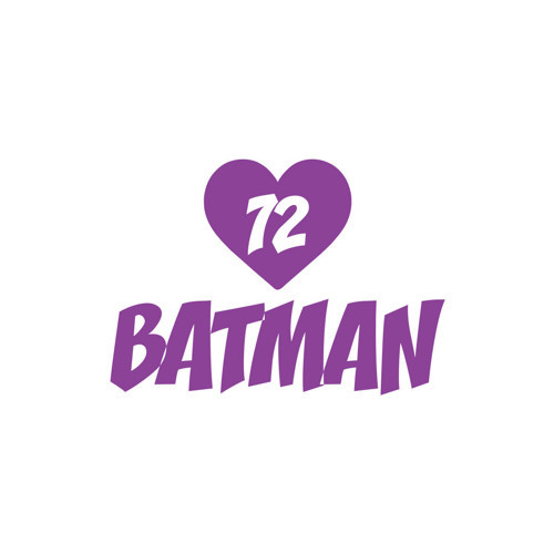 Kalpli 72 Batman Araba Sticker 17x17 Cm Mor