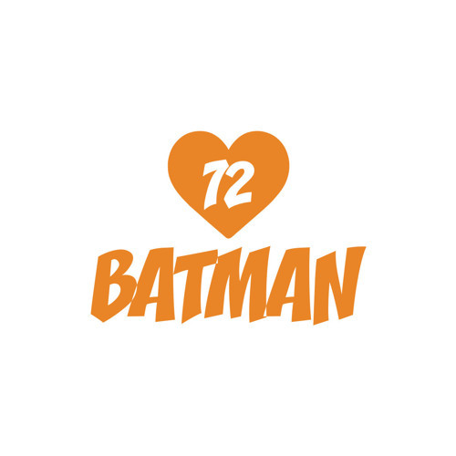 Kalpli 72 Batman Araba Sticker 17x17 Cm Turuncu