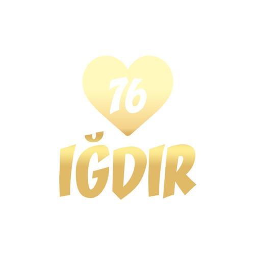 Kalpli 76 Iğdır Araba Sticker 17x17 Cm Gold