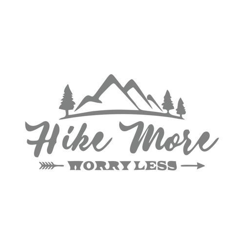 Hike More Dağ Sticker 17x17 Cm Gri