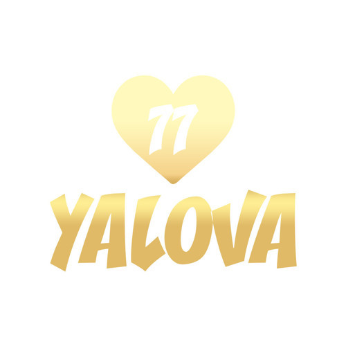Kalpli 77 Yalova Araba Sticker 17x17 Cm Gold